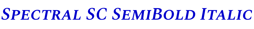 Spectral SC SemiBold Italic Schriftart
